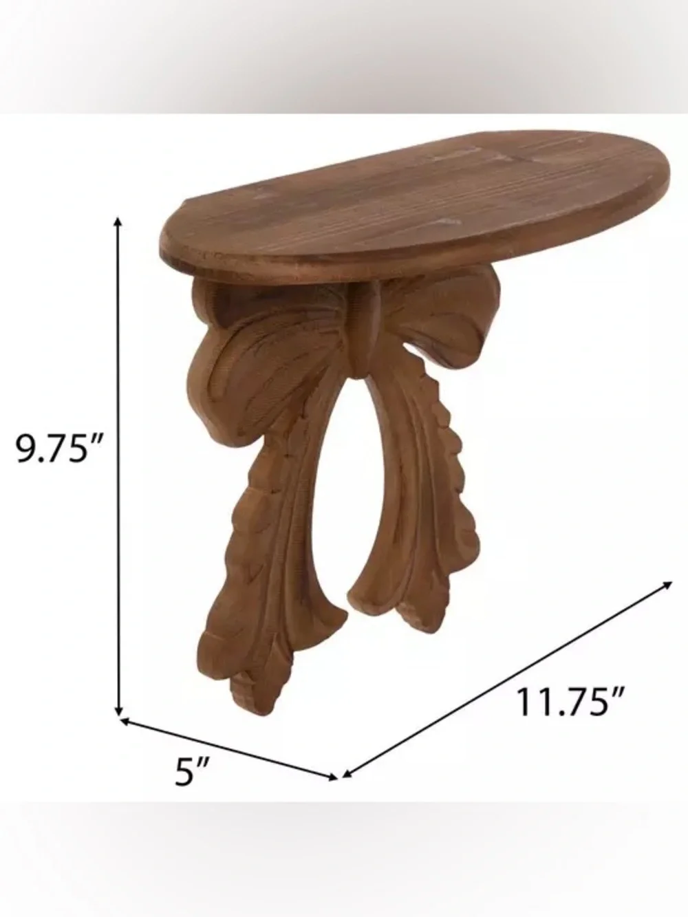 Bow Wood Wall Shelf